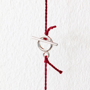 Pompom Necklace, Red